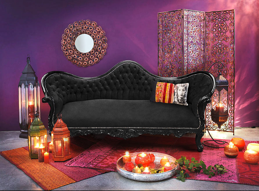 Sofa Napoleon III style Royal Art Palace mixed with a touch of oriental exoticism